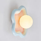 Petani Pink & Yellow Floral Wall Light