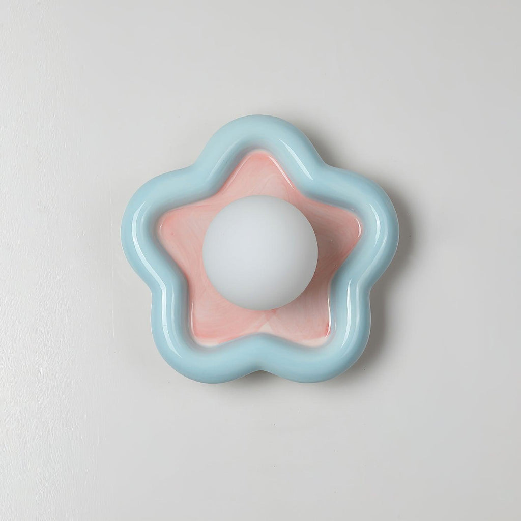 Petani Pink & Yellow Floral Wall Light