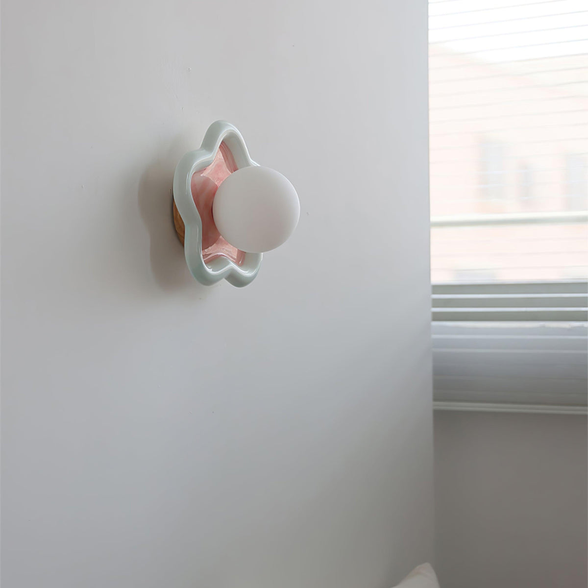Petani Pink & Yellow Floral Wall Light