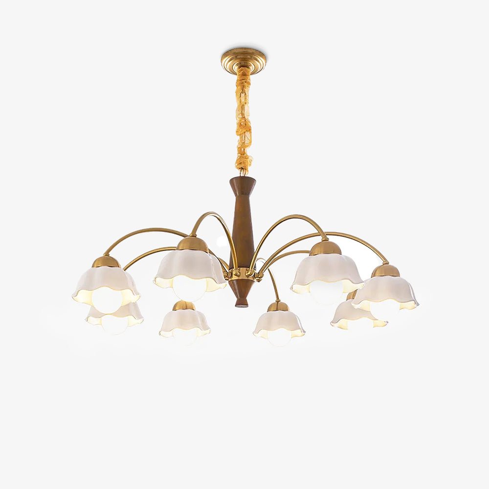 Bellin Floral Chandeliers Wood Ceramic
