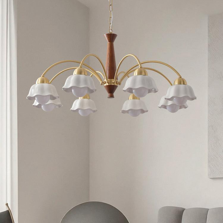 Bellin Floral Chandeliers Wood Ceramic