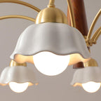 Bellin Floral Chandeliers Wood Ceramic