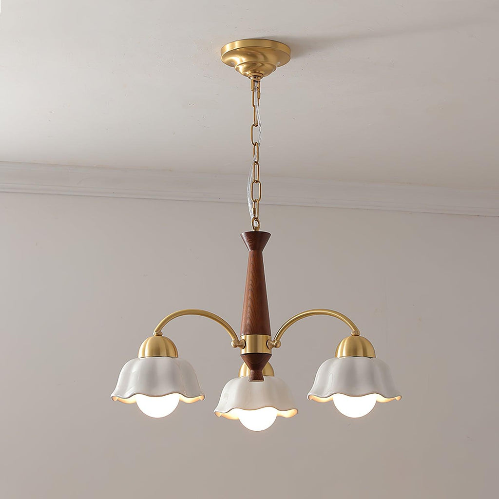 Bellin Floral Chandeliers Wood Ceramic
