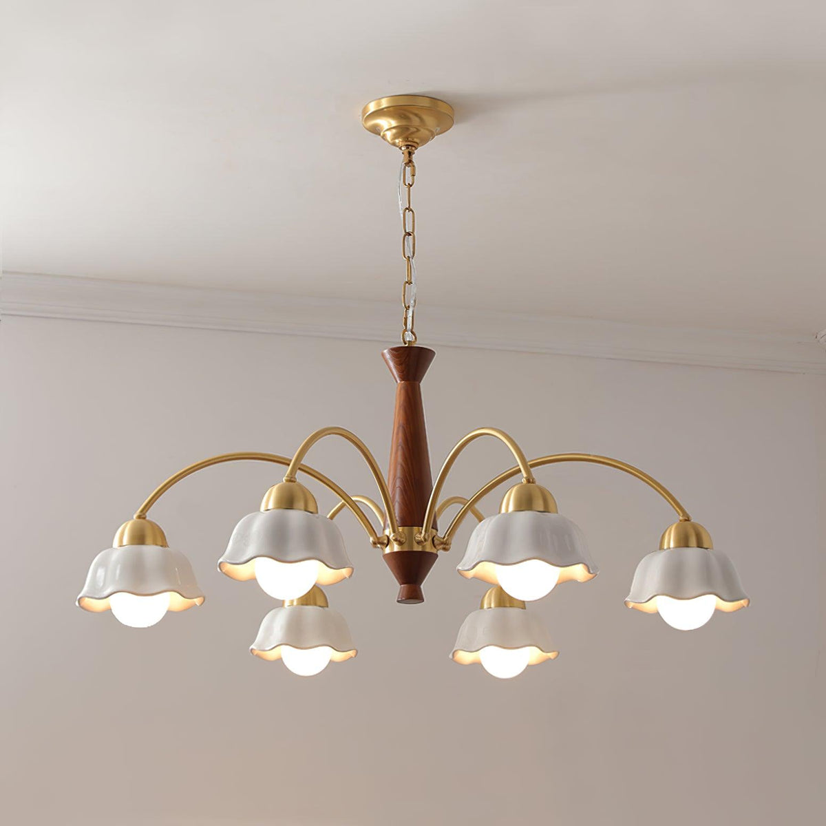 Bellin Floral Chandeliers Wood Ceramic