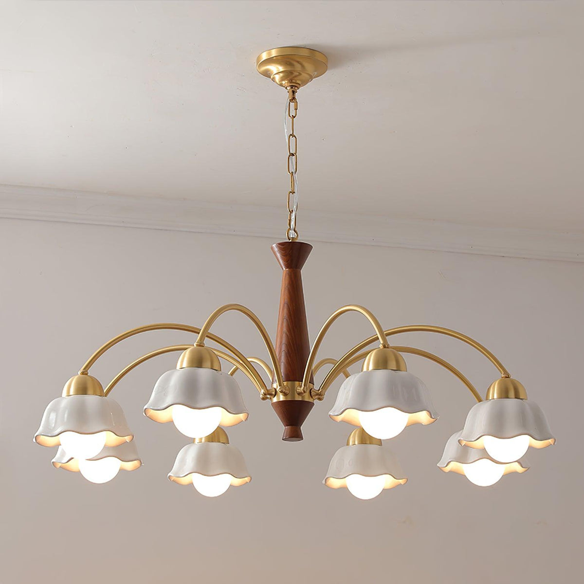 Bellin Floral Chandeliers Wood Ceramic