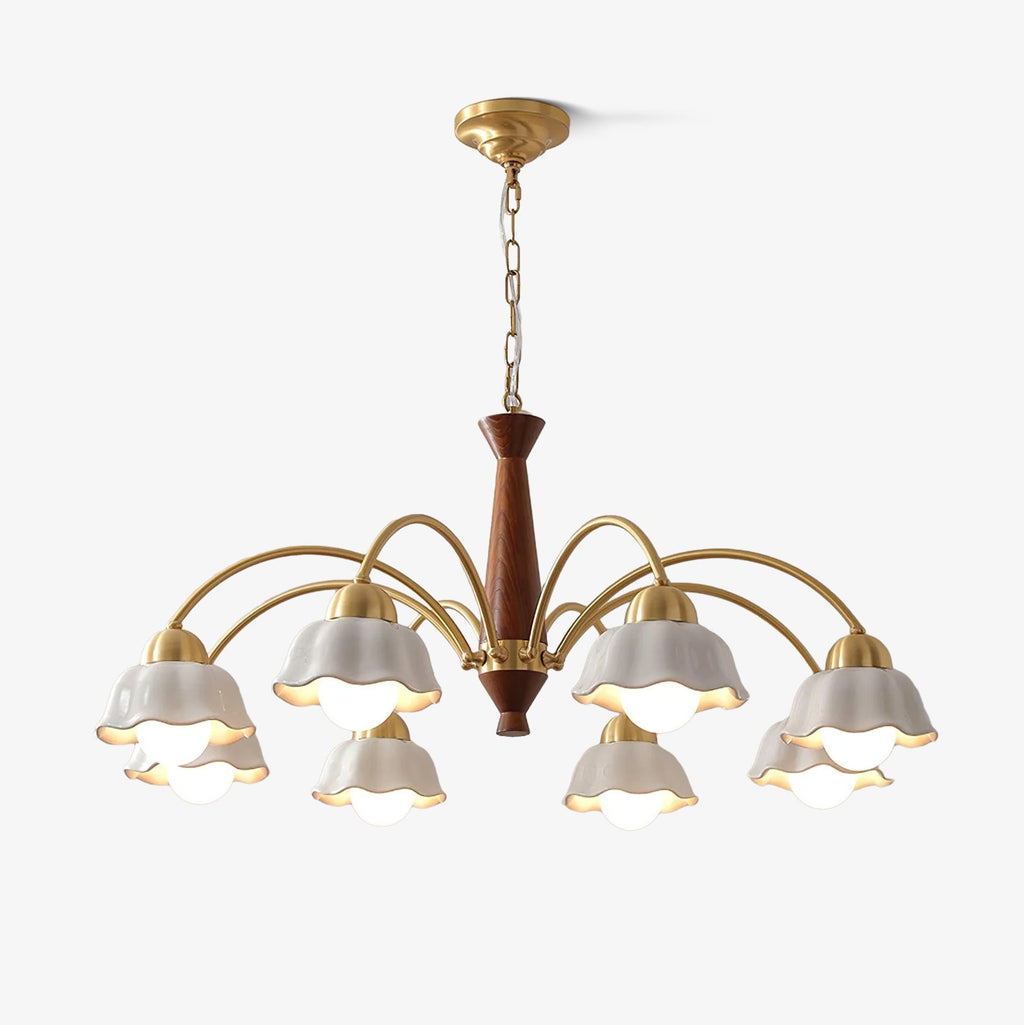 Bellin Floral Chandeliers Wood Ceramic
