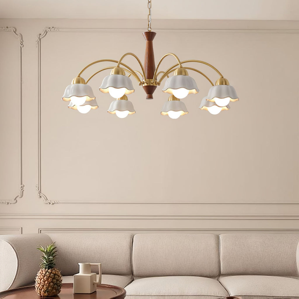 Bellin Floral Chandeliers Wood Ceramic