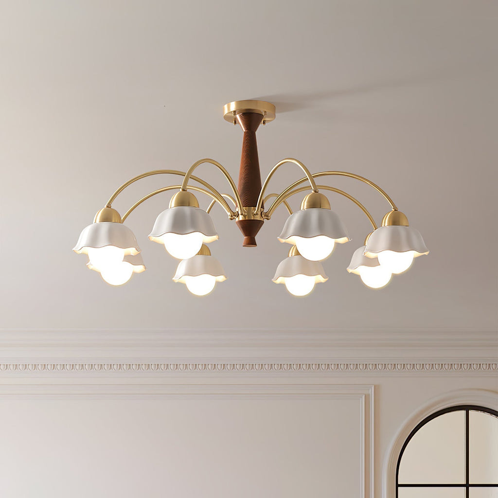 Bellin Floral Chandeliers Wood Ceramic