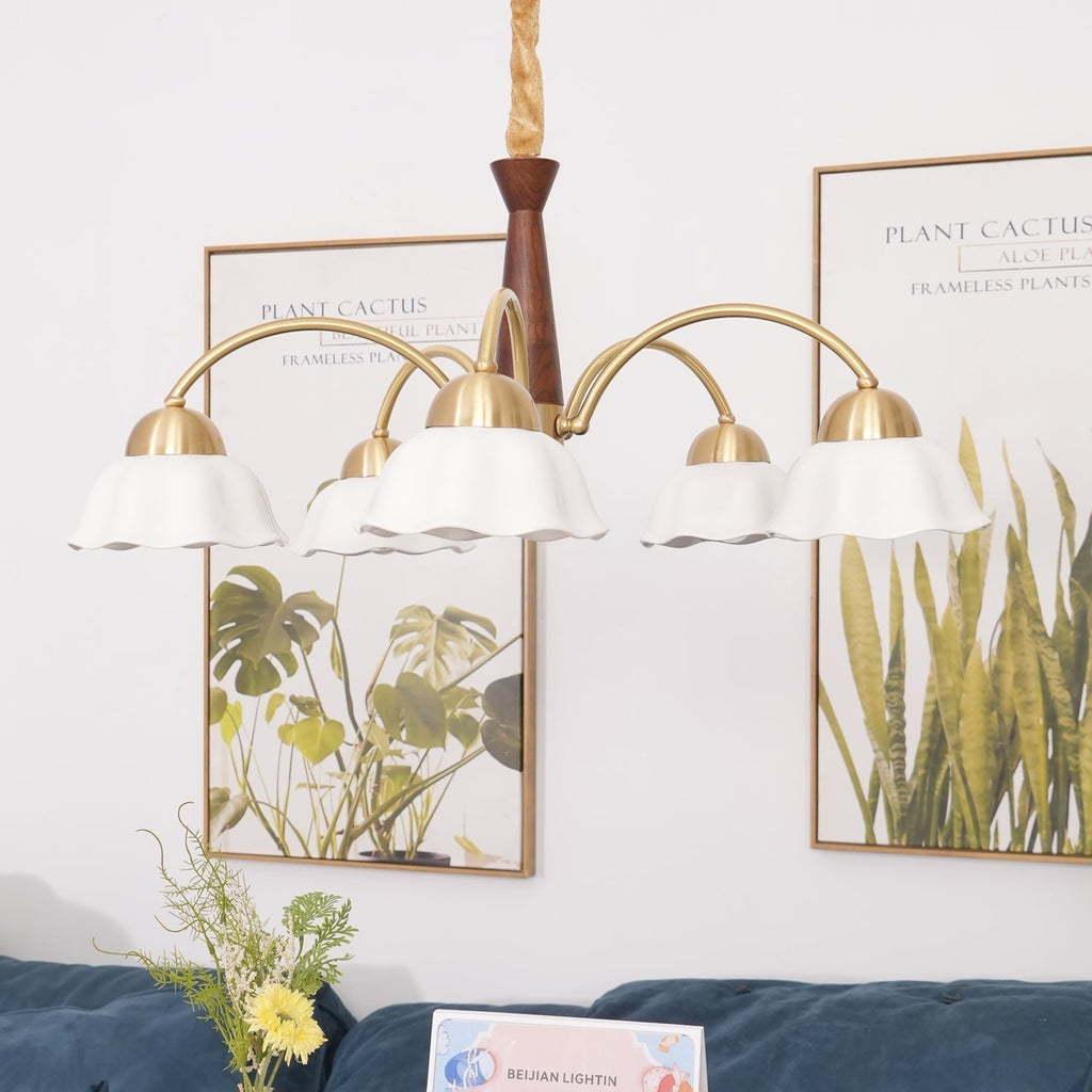 Bellin Floral Chandeliers Wood Ceramic