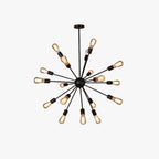 Austin Industrial Chandelier Black Restaurant Dining Room Metal