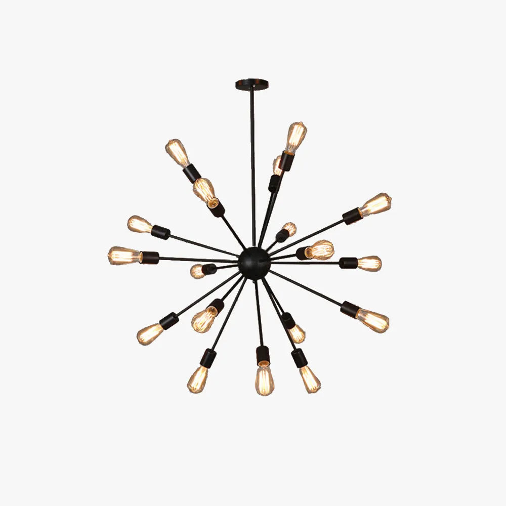 Austin Industrial Chandelier Black Restaurant Dining Room Metal