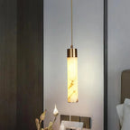 Dike White Alabaster Pendant Light