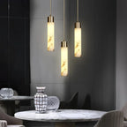 Dike White Alabaster Pendant Light