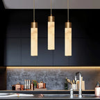 Dike White Alabaster Pendant Light