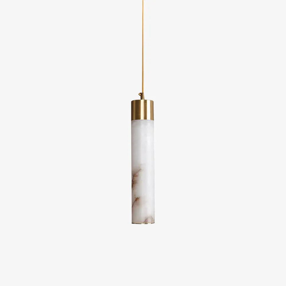 Dike White Alabaster Pendant Light
