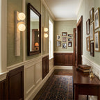 Asymmetrical Travertine Wall Sconce Natural Stone LED Warm Light Bedroom Living Room — Warm Cool