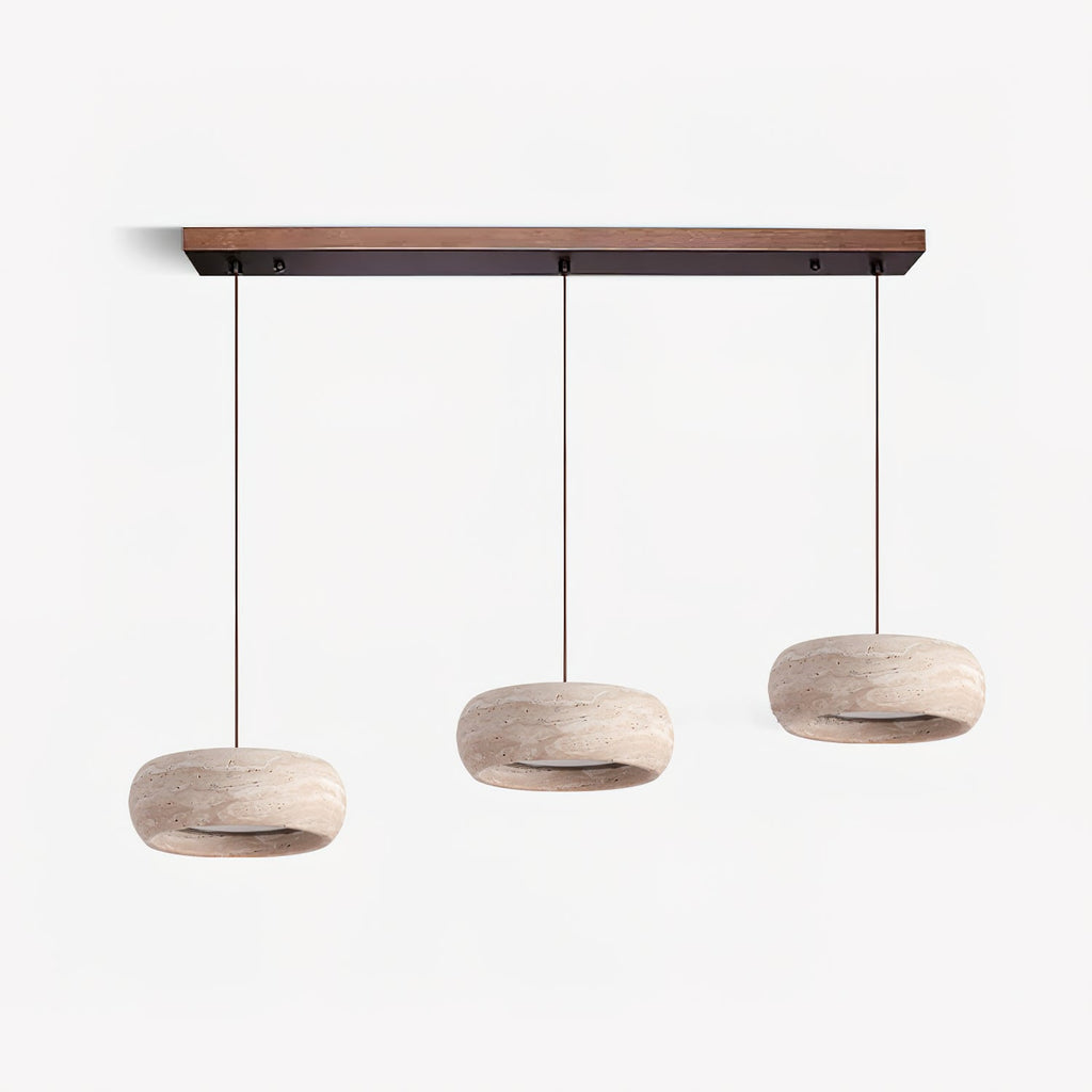 Ritta Donut-Shaped Pendant Lights Travertine