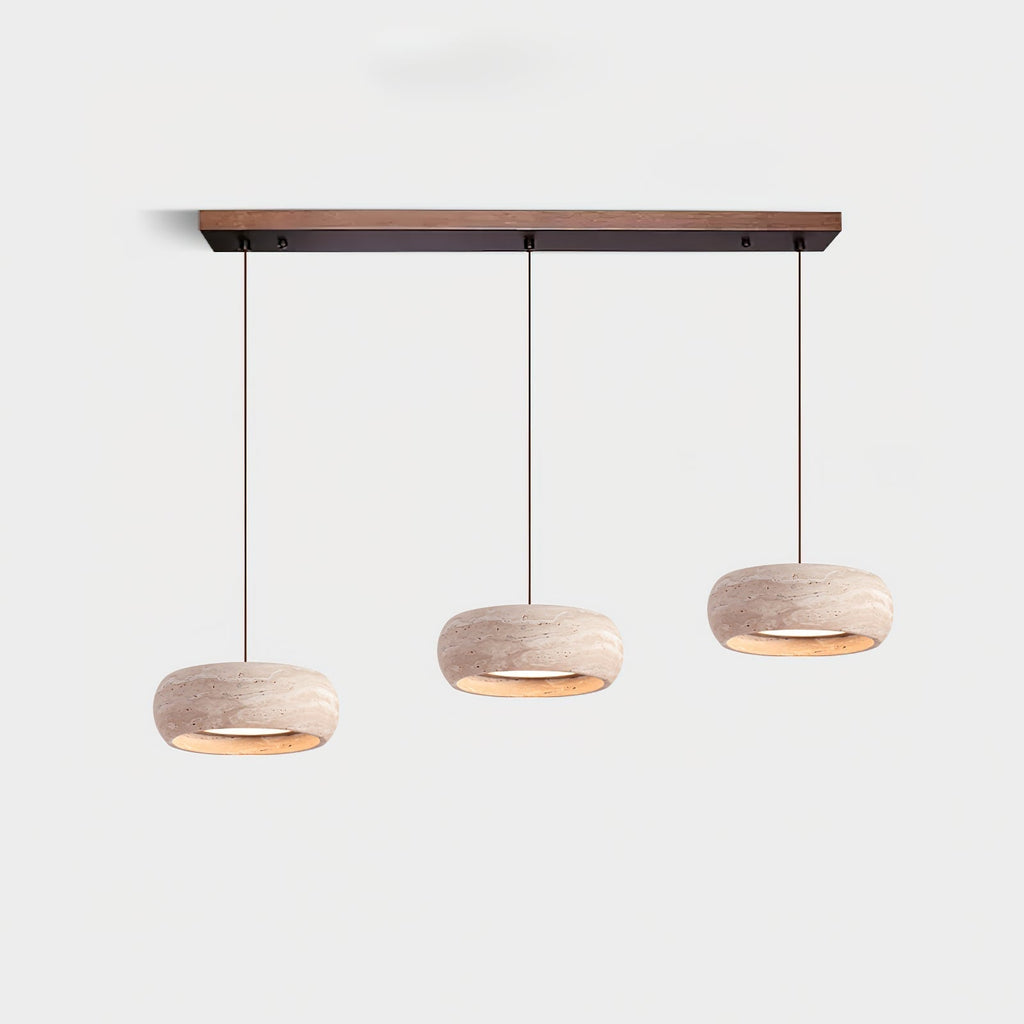 Ritta Donut-Shaped Pendant Lights Travertine