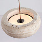Ritta Donut-Shaped Pendant Lights Travertine