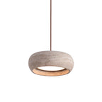 Ritta Donut-Shaped Pendant Lights Travertine