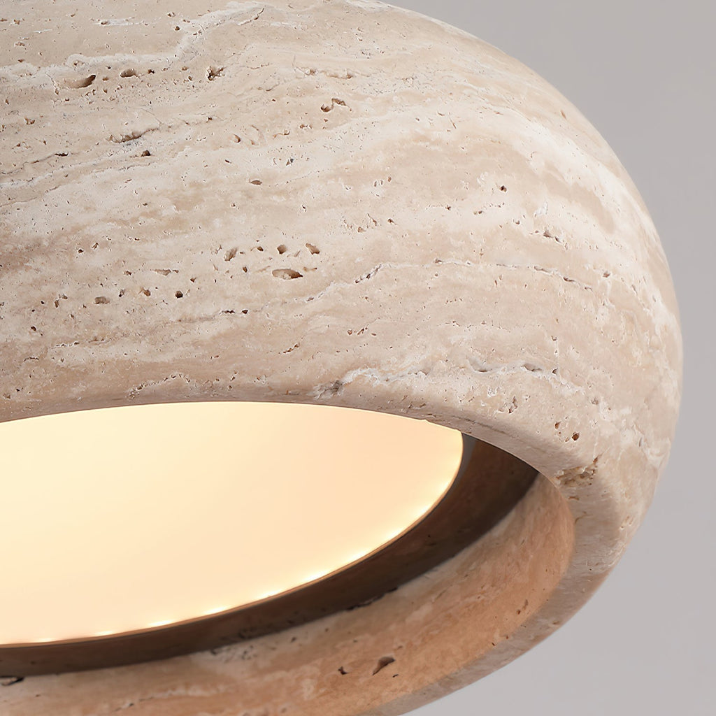 Ritta Donut-Shaped Pendant Lights Travertine