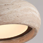 Ritta Donut-Shaped Pendant Lights Travertine
