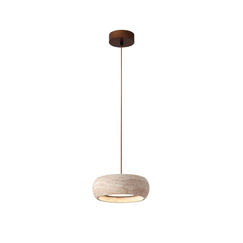 Ritta Donut-Shaped Pendant Lights Travertine