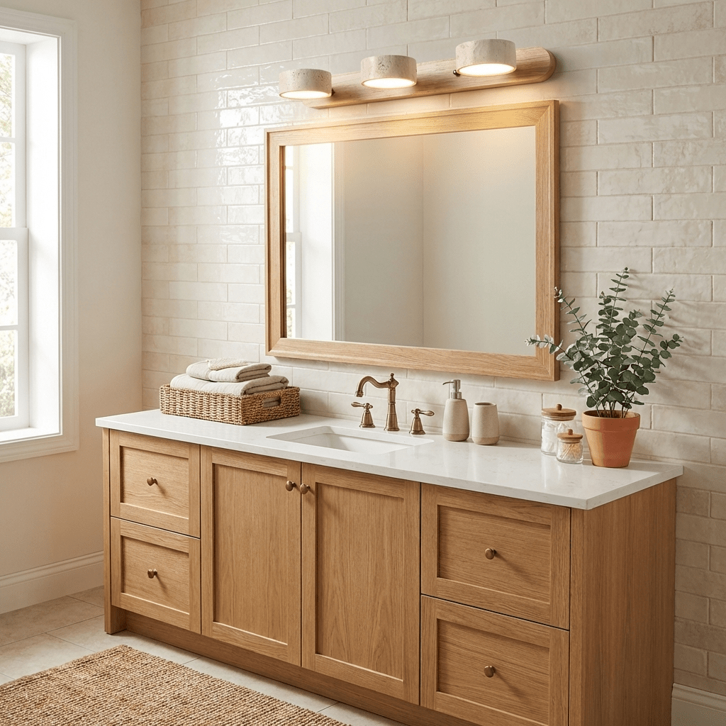 Travertine Duo LED Wall Light Natural Stone Dimmable Bedroom Living Room — 2 to 3 Lights