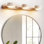 Travertine Duo LED Wall Light Natural Stone Dimmable Bedroom Living Room — 2 to 3 Lights