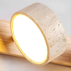 Travertine Duo LED Wall Light Natural Stone Dimmable Bedroom Living Room — 2 to 3 Lights