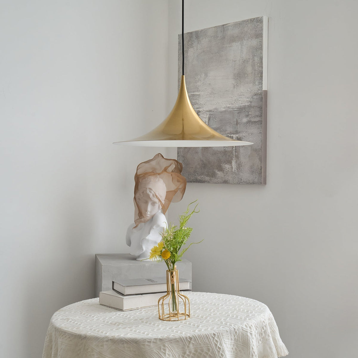 Pendant Lamp Slim Neck and Wide Flare Contemporary Dining