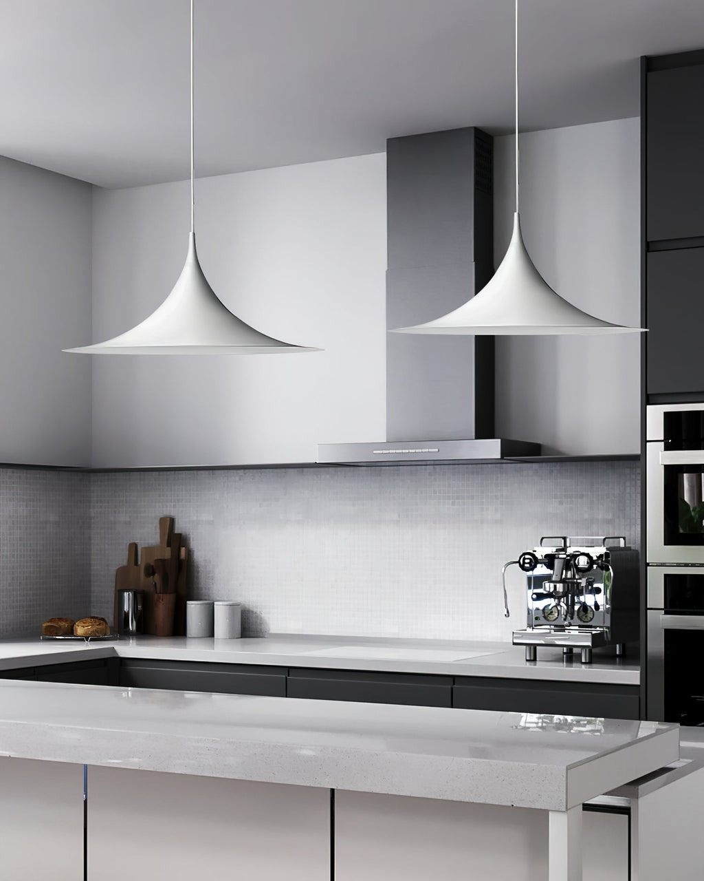 Pendant Lamp Slim Neck and Wide Flare Contemporary Dining