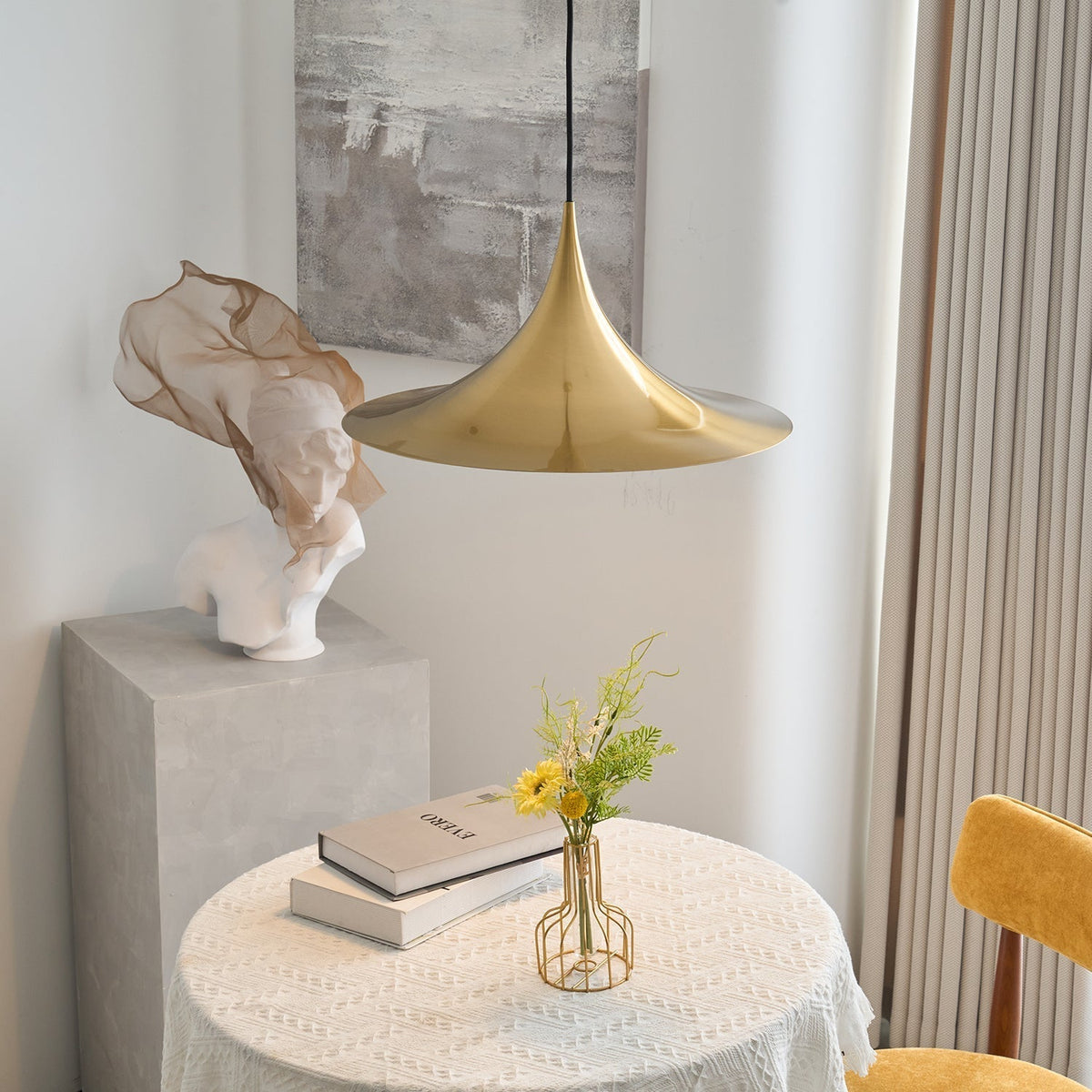 Pendant Lamp Slim Neck and Wide Flare Contemporary Dining