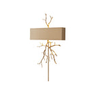 Twig Sculptural Wall Lamp Organic Branch LED Warm White Living Room Bedroom Restaurant — Brass Black