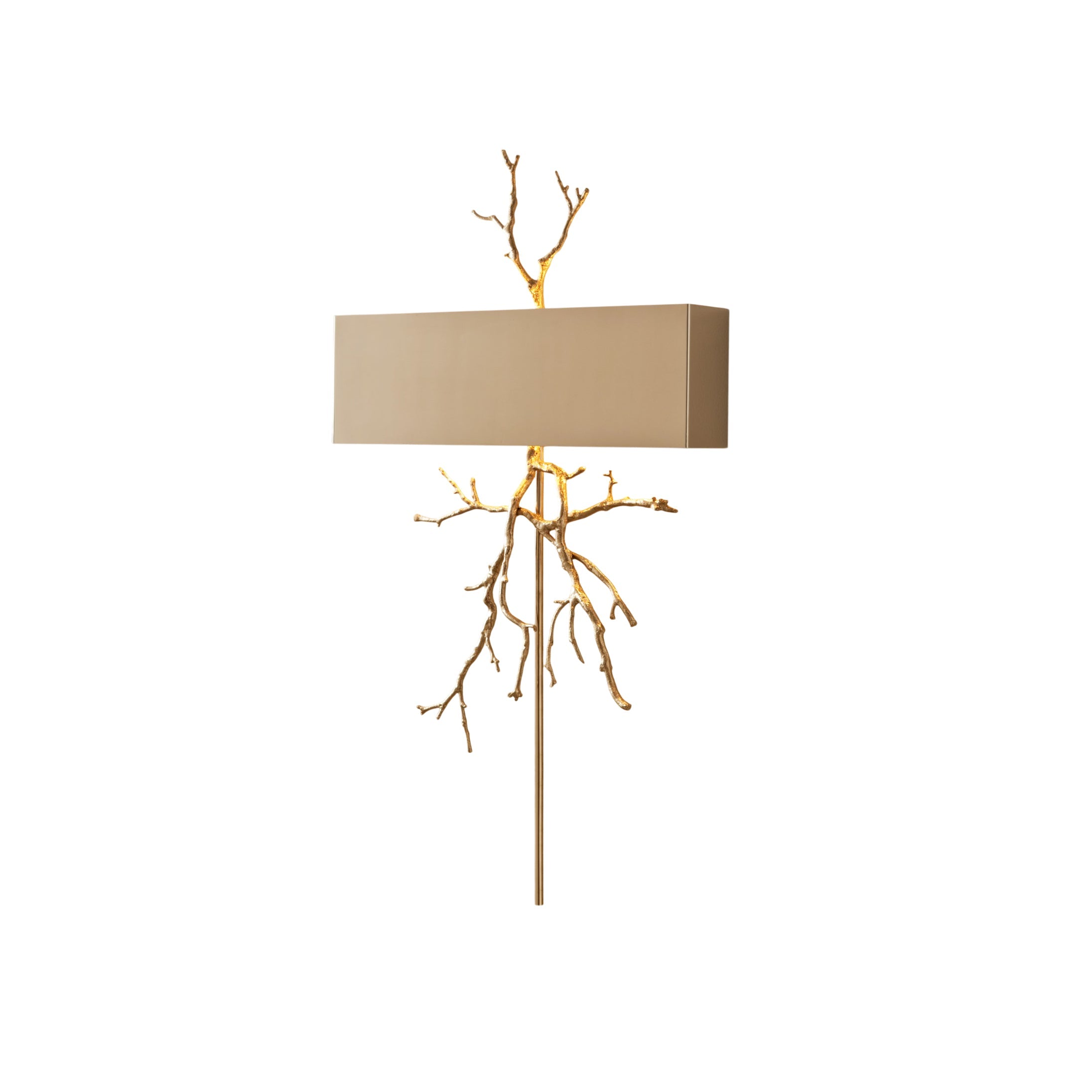 Twig Sculptural Wall Lamp Organic Branch LED Warm White Living Room Bedroom Restaurant — Brass Black