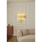Twig Sculptural Wall Lamp Organic Branch LED Warm White Living Room Bedroom Restaurant — Brass Black
