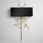 Twig Sculptural Wall Lamp Organic Branch LED Warm White Living Room Bedroom Restaurant — Brass Black