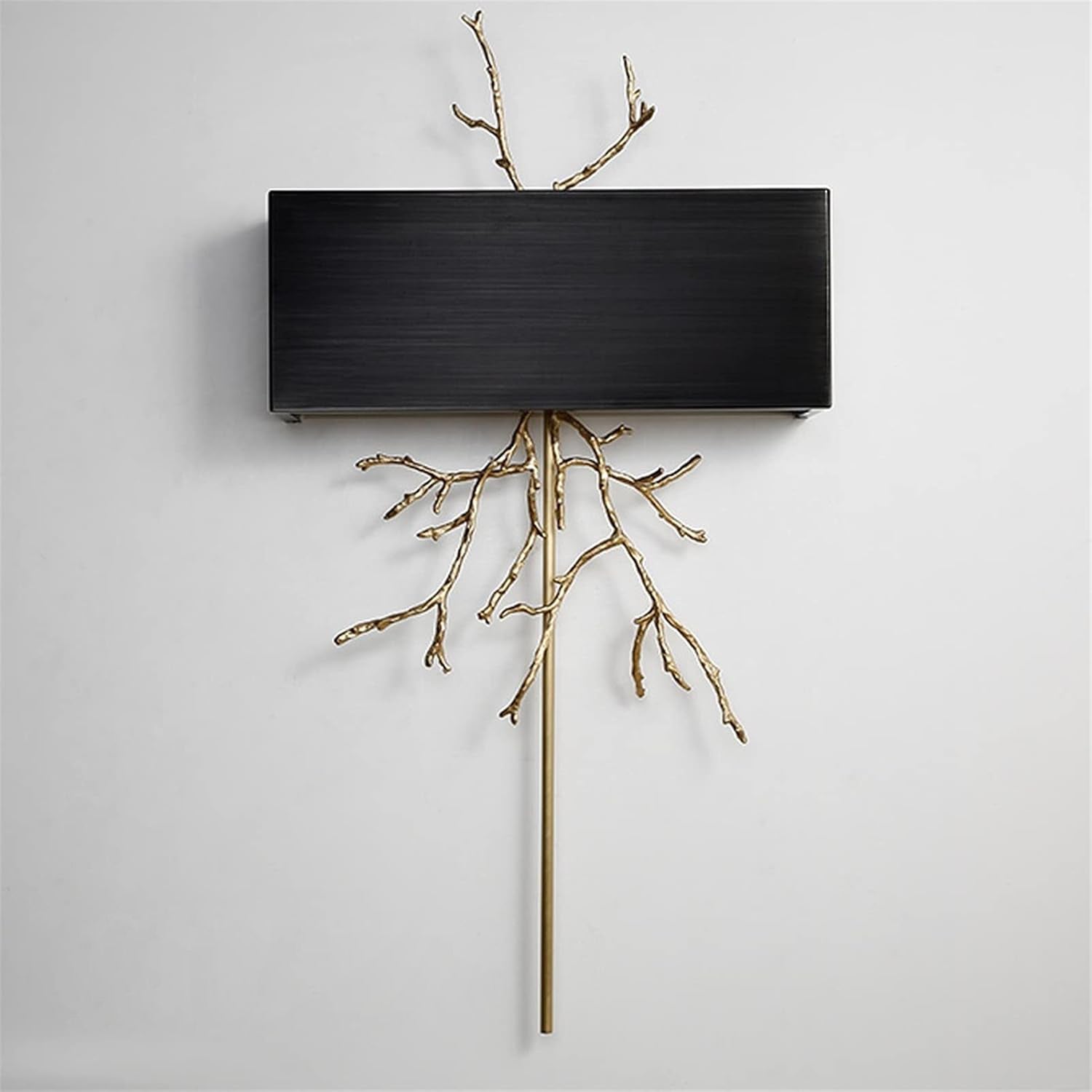 Twig Sculptural Wall Lamp Organic Branch LED Warm White Living Room Bedroom Restaurant — Brass Black