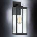 Farmhouse Outdoor Wall Light Black LED Hardwired IP65 Modern Quincy — 17 x 6 Inch