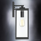Farmhouse Outdoor Wall Light Black LED Hardwired IP65 Modern Quincy — 17 x 6 Inch