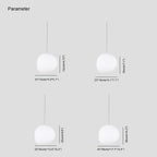 Elun Sleek Minimalist Floating Egg-shaped Glass Pendant Light
