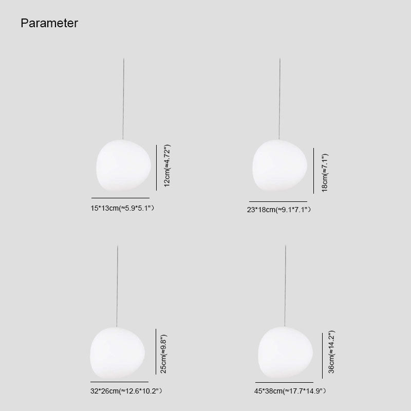 Elun Sleek Minimalist Floating Egg-shaped Glass Pendant Light