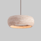 Ithaca Travertine LED Pendant Light Dimmable Mediterranean Stone Dining Room Bedroom