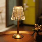 Crystal Rechargeable LED Table Lamp Touch Control Cordless Luxury Bedside — 4 Styles