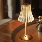 Crystal Rechargeable LED Table Lamp Touch Control Cordless Luxury Bedside — 4 Styles