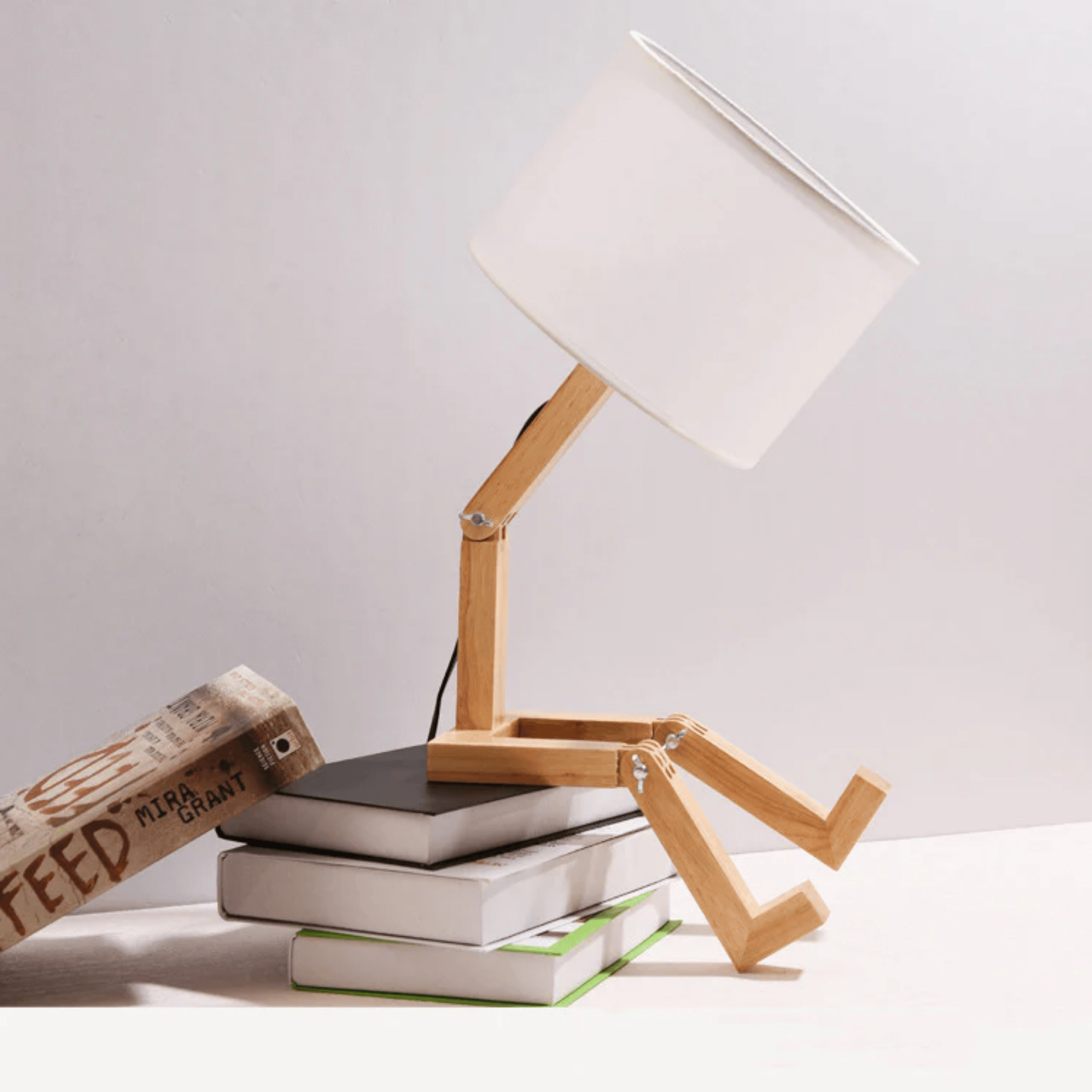 Mr. Glowbot Nordic Handcrafted LED Desk Lamp Whimsical Bedside Bedroom Office