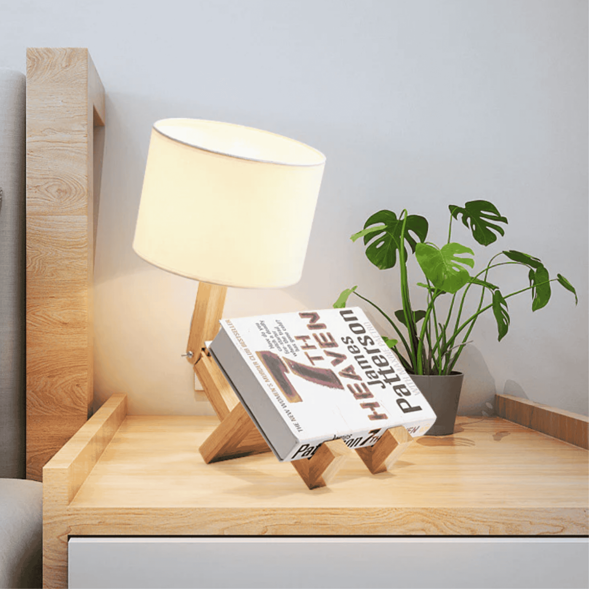 Mr. Glowbot Nordic Handcrafted LED Desk Lamp Whimsical Bedside Bedroom Office