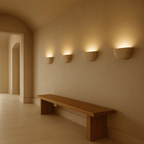 Wabi-Sabi travertine stone wall lamp minimalist modern sconce bedroom living room