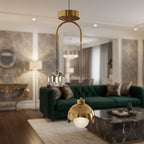 Crystal Mini Pendant Light Gold Dome Polished Dining Room Kitchen Island — Black Gold Warm White
