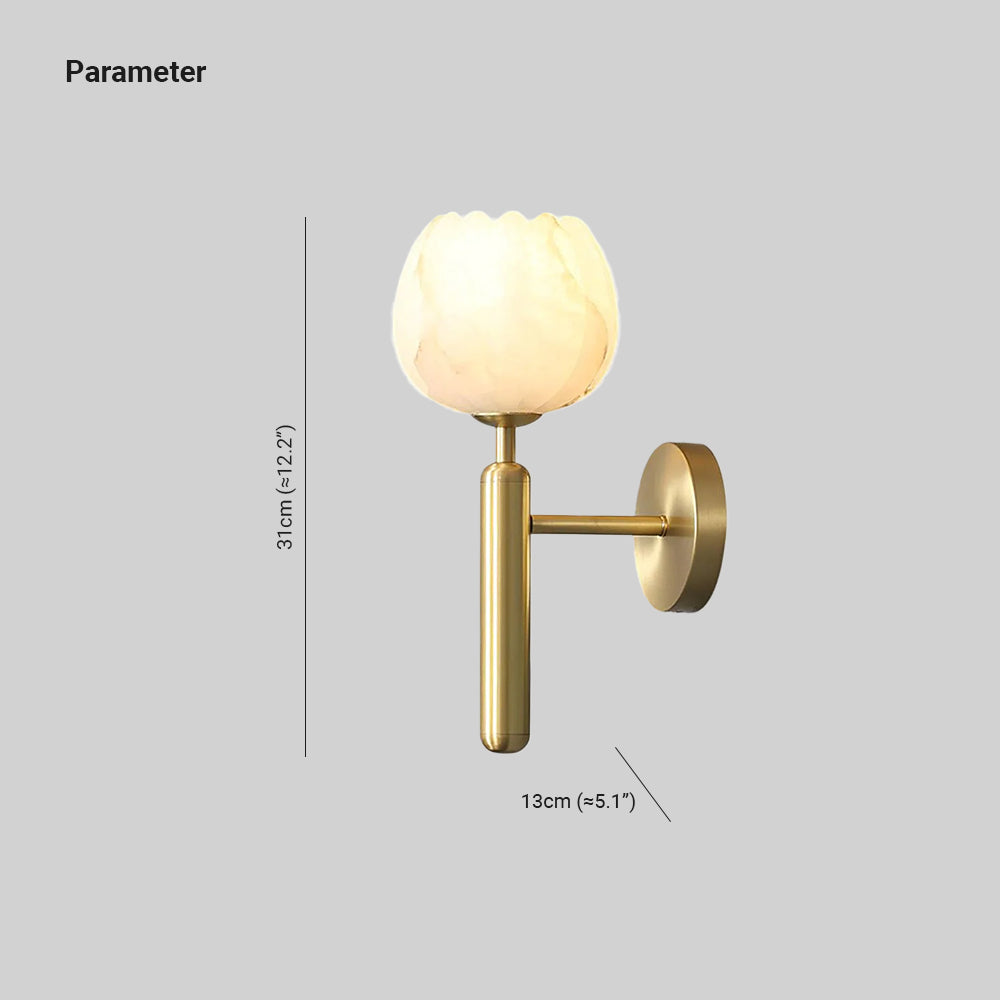 Valentina Alabaster Floral Wall Lamp